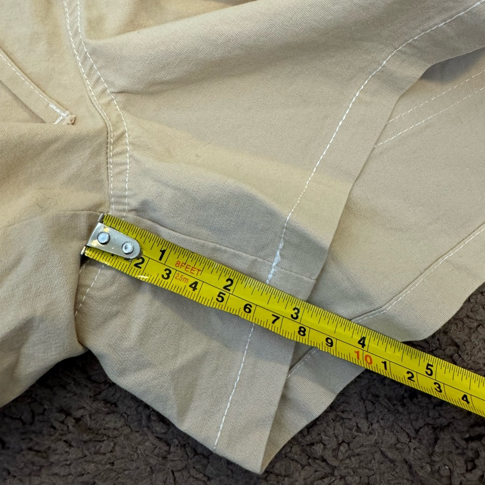 2 FOR $20 Forever 21 Beige Carpenter Cargo Shorts Safari High Rise Elastic M NEW - Picture 7 of 7